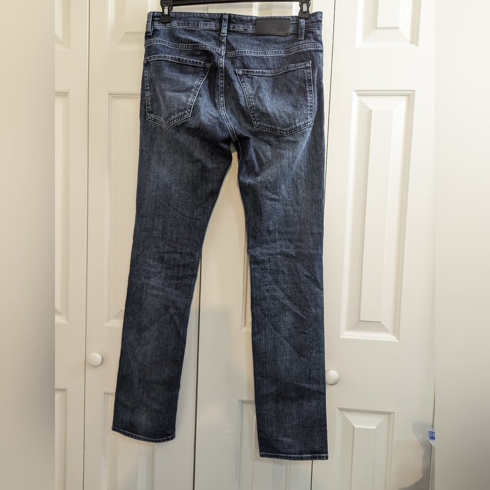 HUGO BOSS Men's Jeans Size W30 L32 Slim Fit Blue Stretch Denim Zip . - Picture 2 of 11